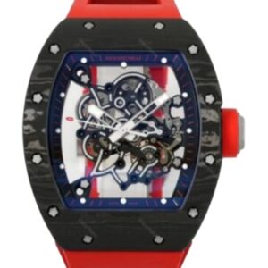 리차드밀 RM055 42.7mm Titanium Red Rubber Strap Skeletonized Black Dial[ZF]