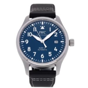 IWC 파일럿 Mark XX 40mm IW328201 Steel Leather Strap Blue Arabic Numerals Dial[ZF]