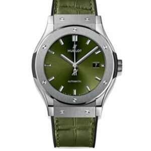 위블로 클래식퓨전 38mm 565.NX.8970.LR Titanium Leather Strap Green Dial[HB]