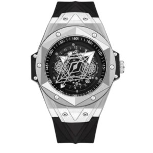 위블로 빅뱅 Sang Bleu II 45mm 418.NX.1107.RX.MXM19 Titanium Case Black Rubber Strap Black Skeletonized Dial[BBF]