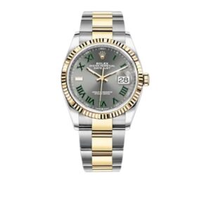 롤렉스 데이저스트 36mm 126233-0036 Half Gold Roman Numerals Wimbledon Grey Dial[CLEAN]