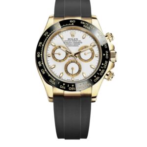롤렉스 데이토나 40mm 116518LN-0041 Yellow Gold Rubber Strap White Dial[CLEAN]