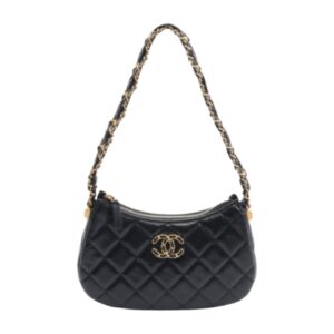 [프리미엄/해외배송]샤넬 19 호보백 미니(블랙/금장/카프스킨)