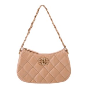 [프리미엄/해외배송]샤넬 19 호보백 스몰(베이지/금장/카프스킨)