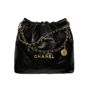 [프리미엄/해외배송]샤넬 22백 미디엄 핸드백(블랙/금장/램스킨)