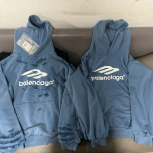 [국내배송]발렌시아가 블루 데미지드 후드