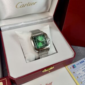 [국내배송]까르띠에 산토스 드 그린다이얼 라지사이즈