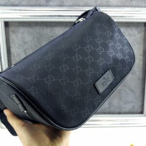 [국내배송]구찌 시마 GG 패브릭 시마 힙색 벨트백 블랙 449182