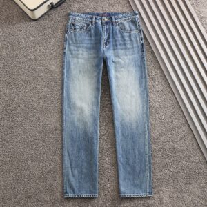 [국내배송]루이비통 신상 모노그램자수로고 골드파츠 스판 데님진