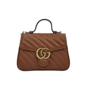 [프리미엄/해외배송]구찌 GG 마몽 미니 탑 핸들백(브라운)