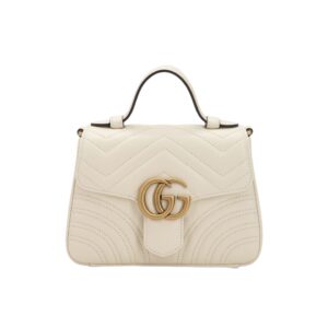 [프리미엄/해외배송]구찌 GG 마몽 미니 탑 핸들백(화이트)