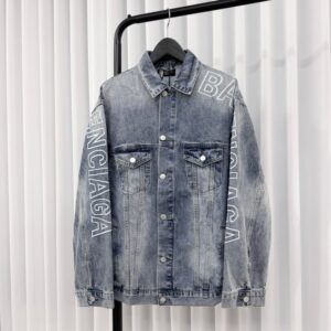 [국내배송]발렌시아가 로고 자수 오버사이즈 데님자켓