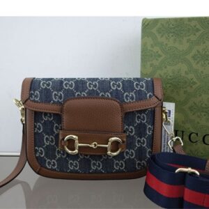 [국내배송]구찌 [GUCCI] 수입고급 홀스빗 1955 데님 레더 미니 숄더백 겸 크로스백