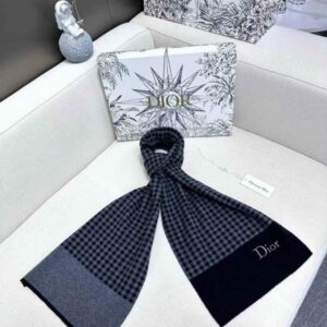 [국내배송]디올 격자 실크캐시 혼방 머플러