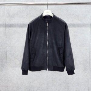 [국내배송]프라다 스웨이드(송아지 가죽) 보머 재킷