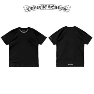 [국내배송]크롬하츠 넥 레터링 반팔(블랙)