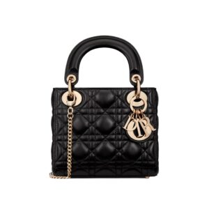 [탑티어/해외배송]디올 레이디 디올 미니 백(블랙 금장/까나쥬/램스킨)