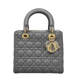 [탑티어/해외배송]디올 레이디 디올 미디엄 백(스톤 그레이 금장/까나쥬/램스킨)