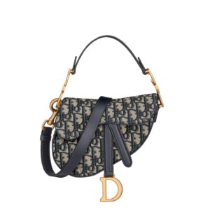 [탑티어/해외배송]디올 새들 레더 스트랩 미니 백(블루/오블리크 자카드)