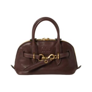 [프리미엄/해외배송]미우미우 아방뛰르 탑 핸들 백 스몰(브라운)