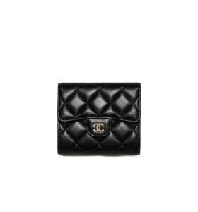 [탑티어/해외배송]샤넬 *정품가죽* 클래식 플랩 스몰 지갑(블랙/금장/램스킨)