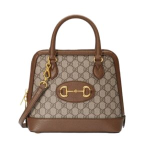 [프리미엄/해외배송]구찌 홀스빗 1955 탑 핸들 스몰 숄더백(GG수프림/브라운)